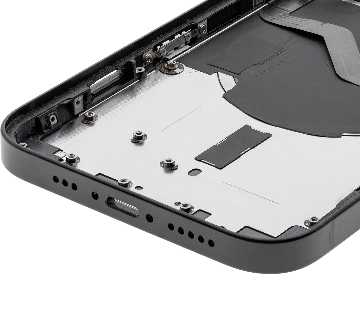 Back Housing W/ Small Parts For iPhone 12 (US Version) (Used OEM Pull: Grade B) (Black)
