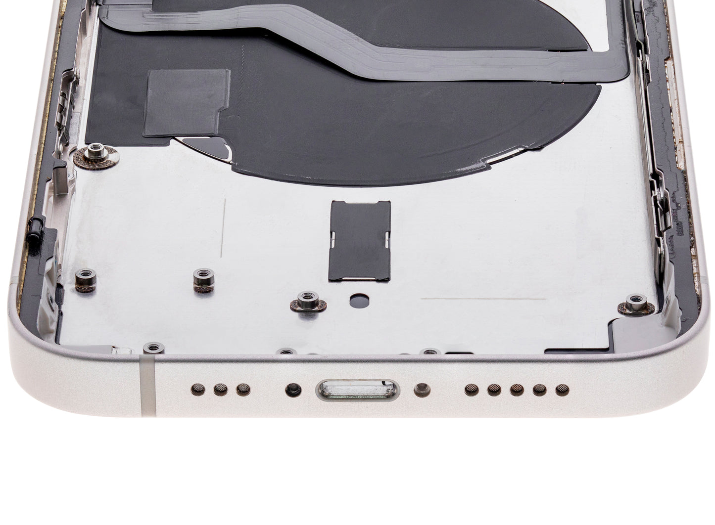 Back Housing W/ Small Parts For iPhone 12 (EU / Global Version) (Used OEM Pull: Grade A) (White)