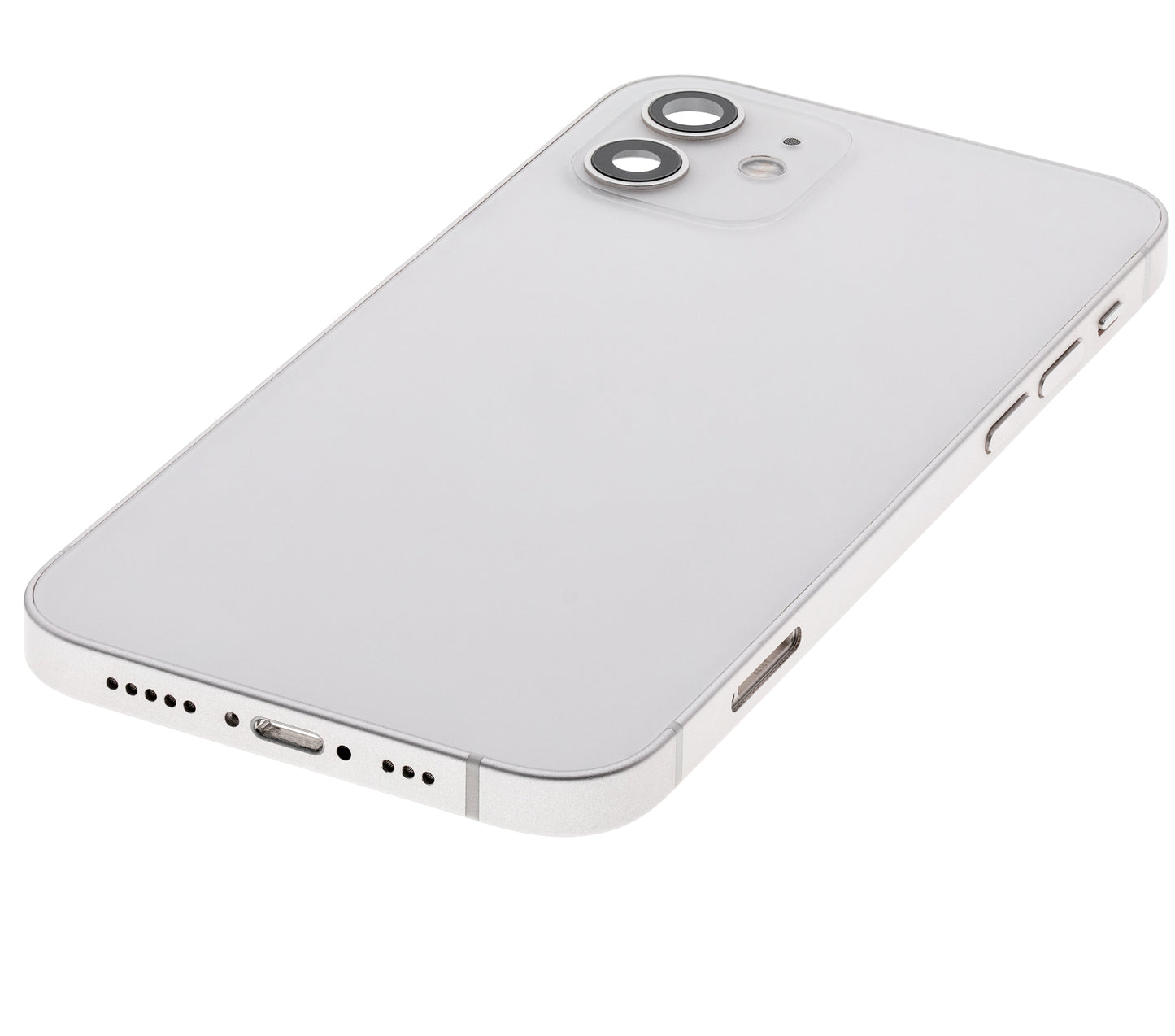 Back Housing W/ Small Parts For iPhone 12 (EU / Global Version) (Used OEM Pull: Grade A) (White)
