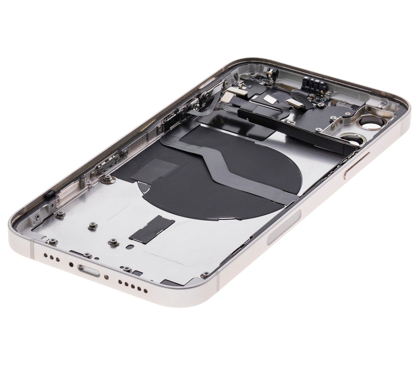 Back Housing W/ Small Parts For iPhone 12 (EU / Global Version) (Used OEM Pull: Grade A) (White)