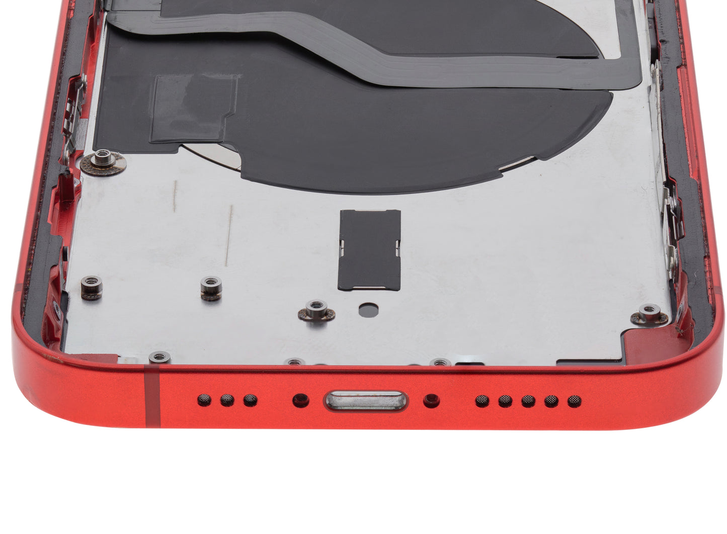 Back Housing W/ Small Parts For iPhone 12 (US Version) (Used OEM Pull: Grade B) (Red)