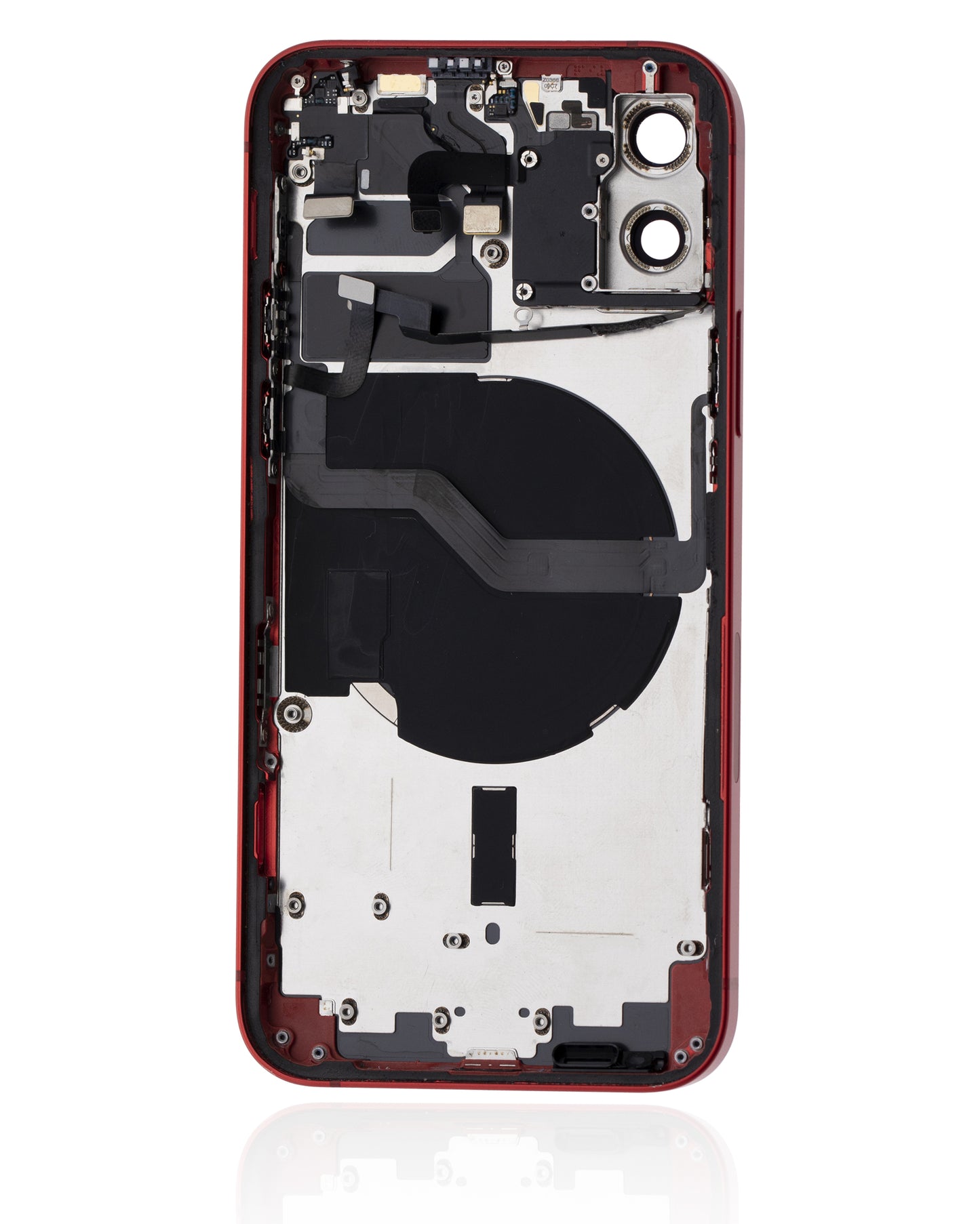 Back Housing W/ Small Parts For iPhone 12 (US Version) (Used OEM Pull: Grade C) (Red)