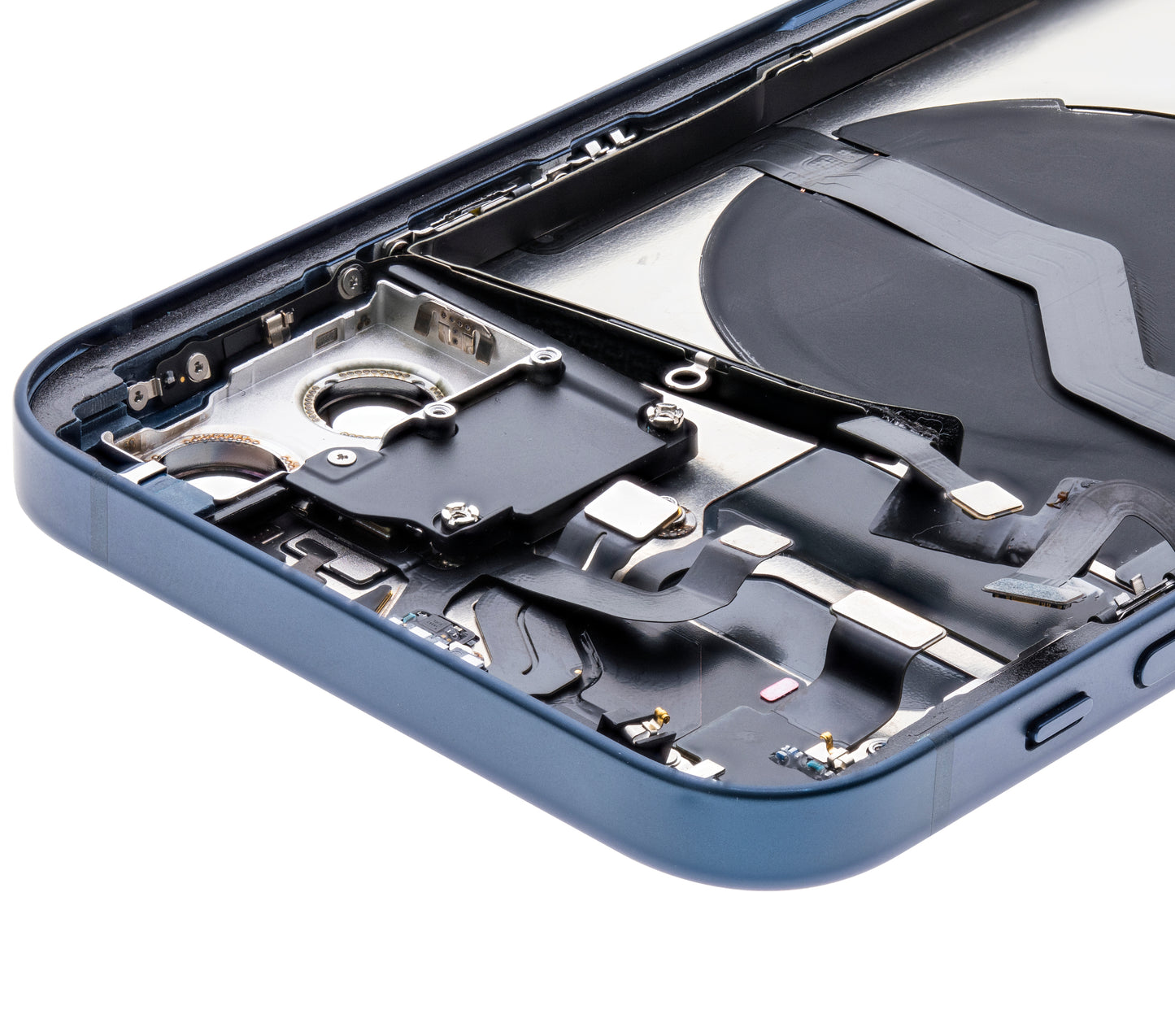 Back Housing W/ Small Parts For iPhone 12 (US Version) (Used OEM Pull: Grade C) (Blue)