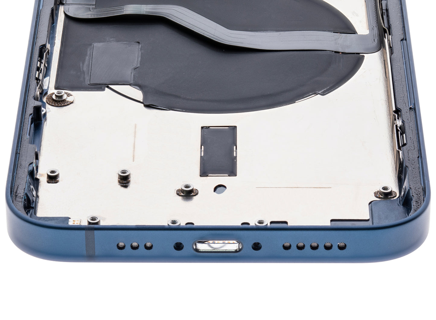 Back Housing W/ Small Parts For iPhone 12 (US Version) (Used OEM Pull: Grade B) (Blue)