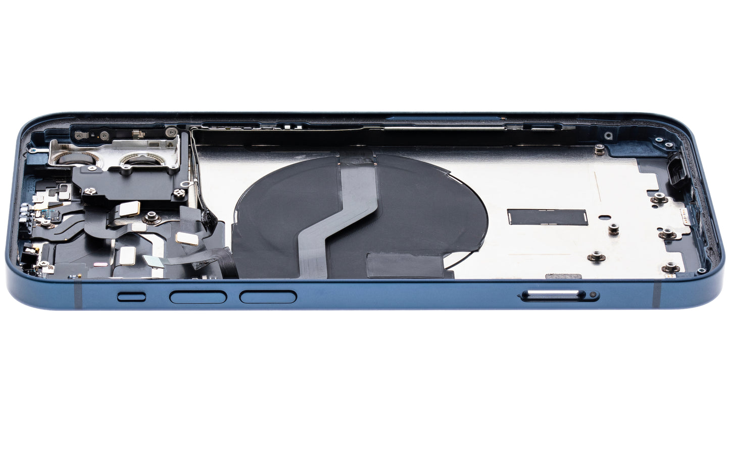 Back Housing W/ Small Parts For iPhone 12 (US Version) (Used OEM Pull: Grade C) (Blue)