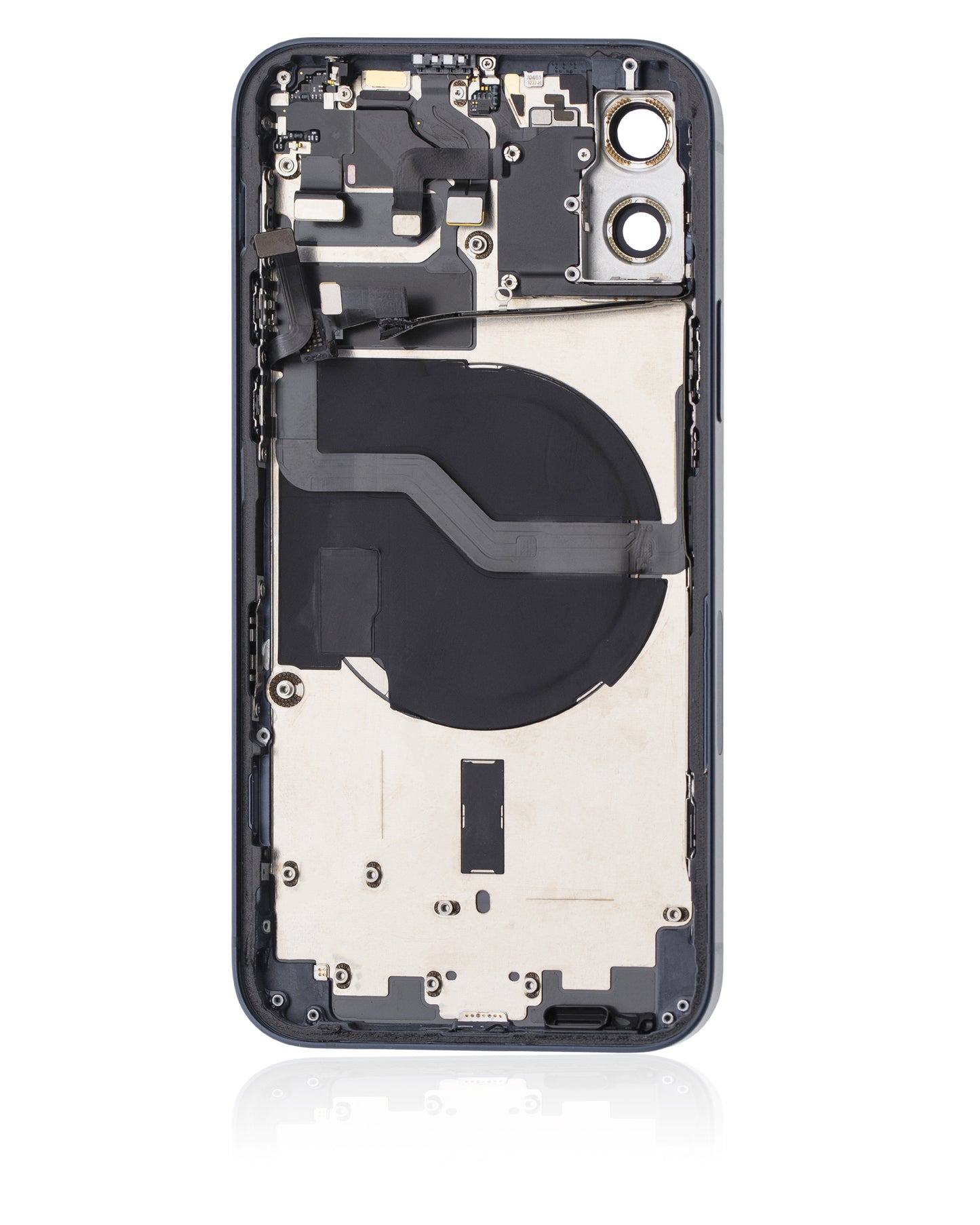 Back Housing W/ Small Parts For iPhone 12 (US Version) (Used OEM Pull: Grade C) (Blue)