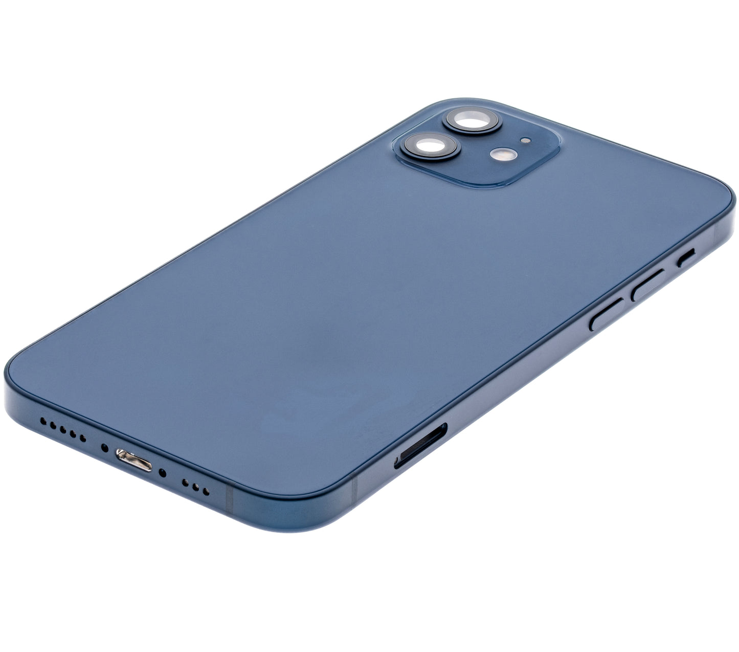 Back Housing W/ Small Parts For iPhone 12 (US Version) (Used OEM Pull: Grade C) (Blue)