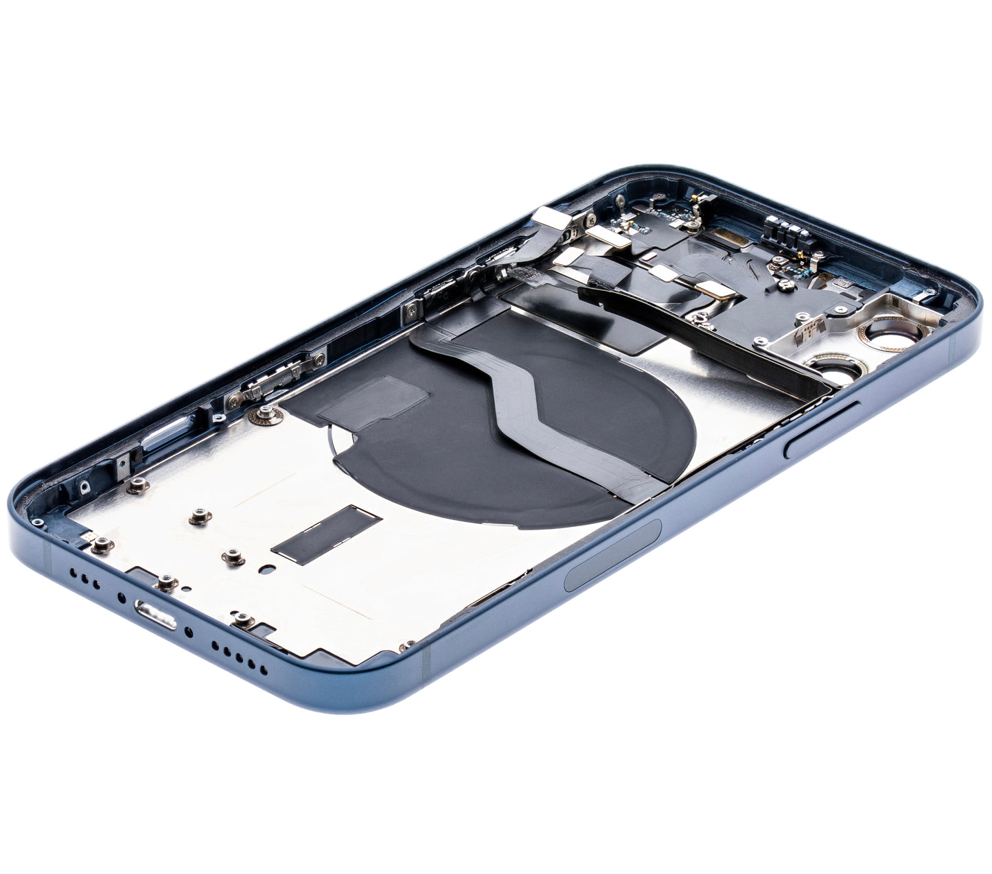 Back Housing W/ Small Parts For iPhone 12 (US Version) (Used OEM Pull: Grade C) (Blue)