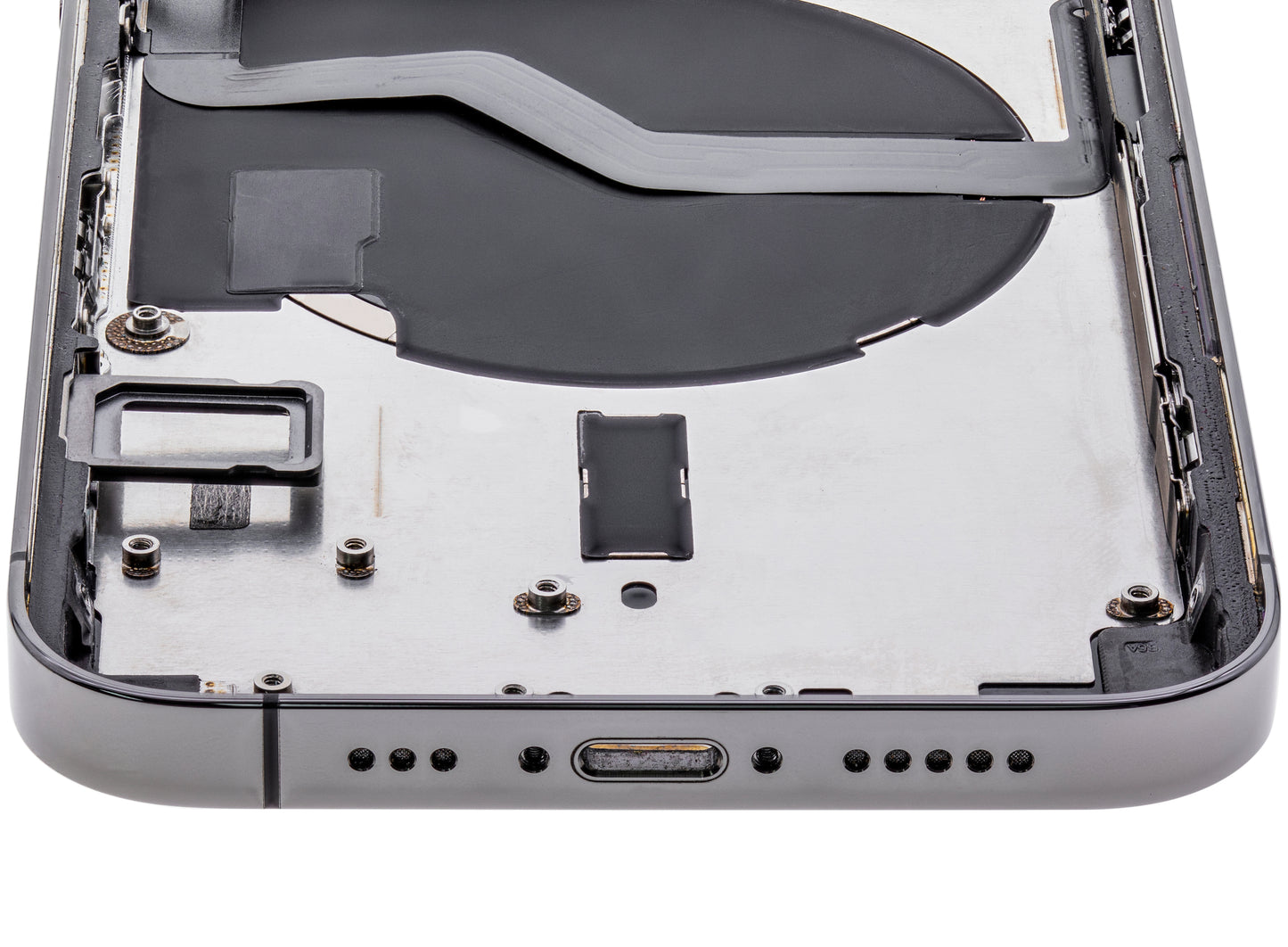 Back Housing W/ Small Parts For iPhone 12 Pro (US Version) (Used OEM Pull: Grade B) (Graphite)