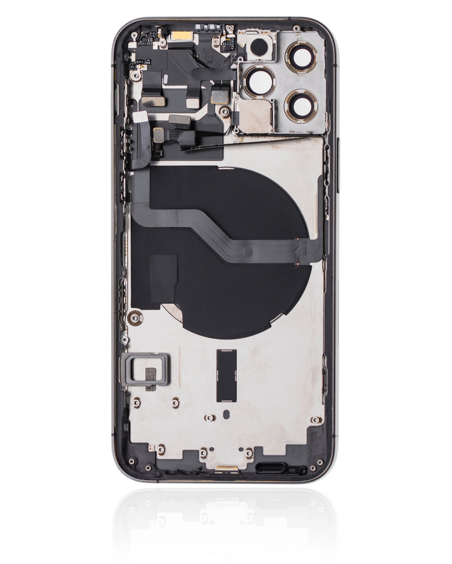Back Housing W/ Small Parts For iPhone 12 Pro (US Version) (Used OEM Pull: Grade B) (Graphite)