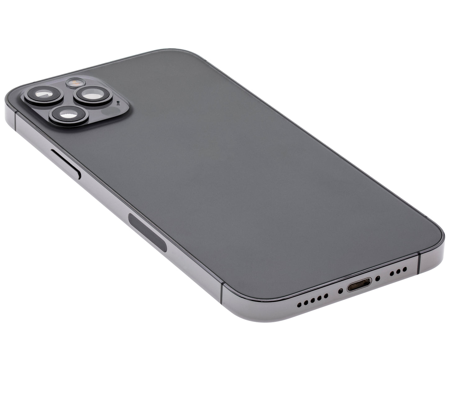 Back Housing W/ Small Parts For iPhone 12 Pro (US Version) (Used OEM Pull: Grade C) (Graphite)
