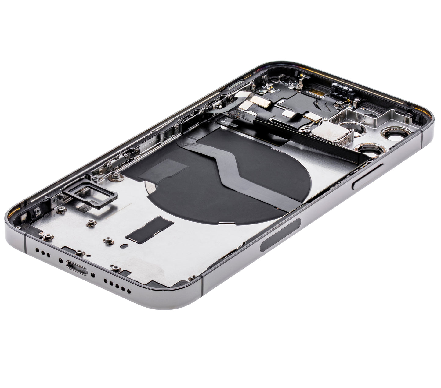 Back Housing W/ Small Parts For iPhone 12 Pro (EU / Global Version) (Used OEM Pull: Grade A) (Graphite)