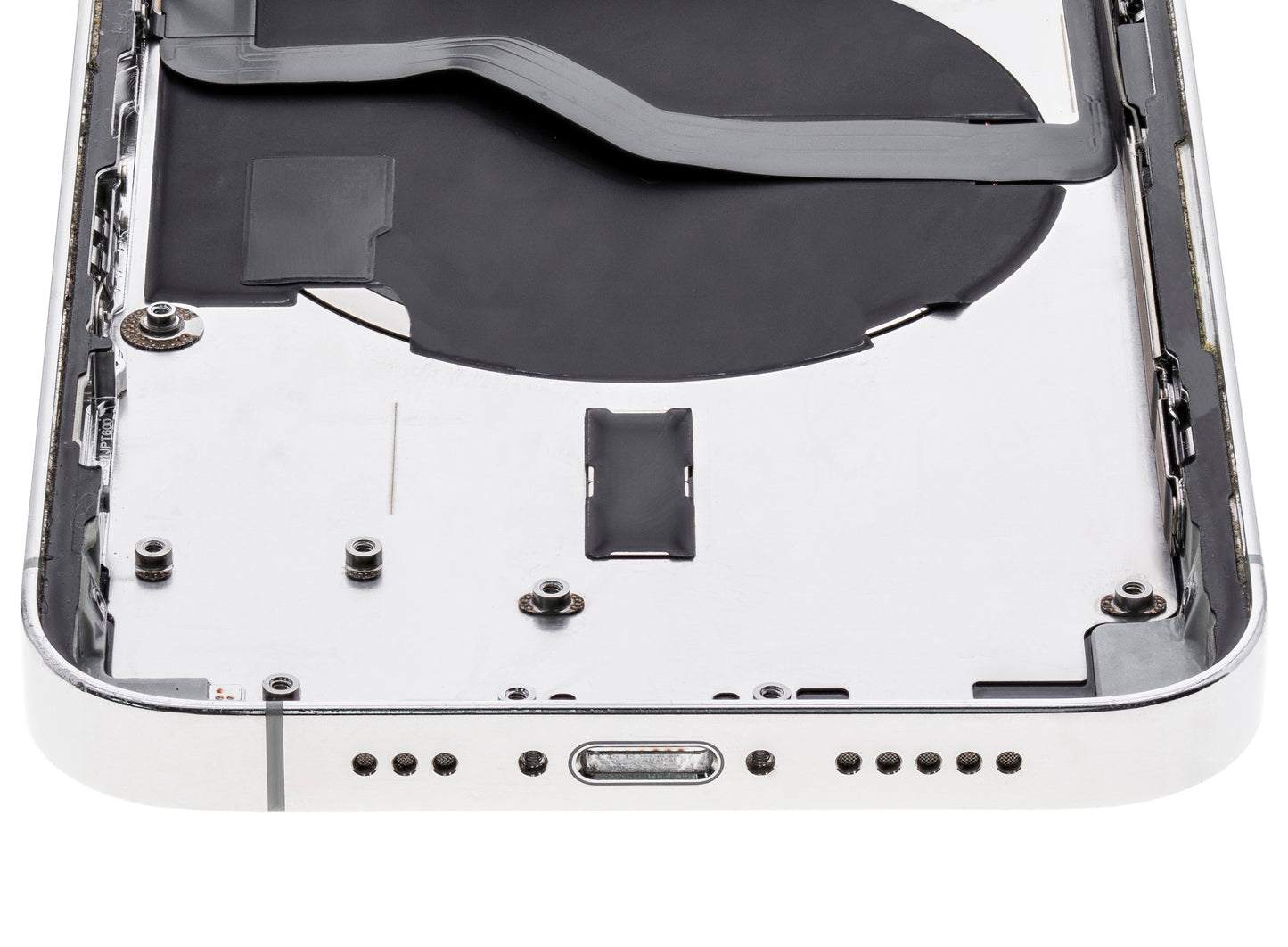 Back Housing W/ Small Parts For iPhone 12 Pro (US Version) (Used OEM Pull: Grade C) (Silver)