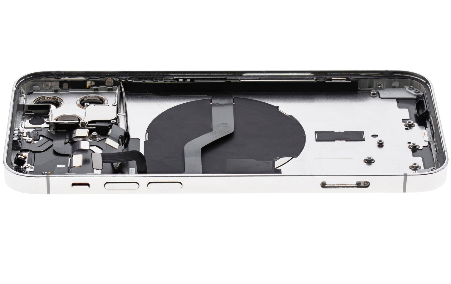 Back Housing W/ Small Parts For iPhone 12 Pro (US Version) (Used OEM Pull: Grade C) (Silver)
