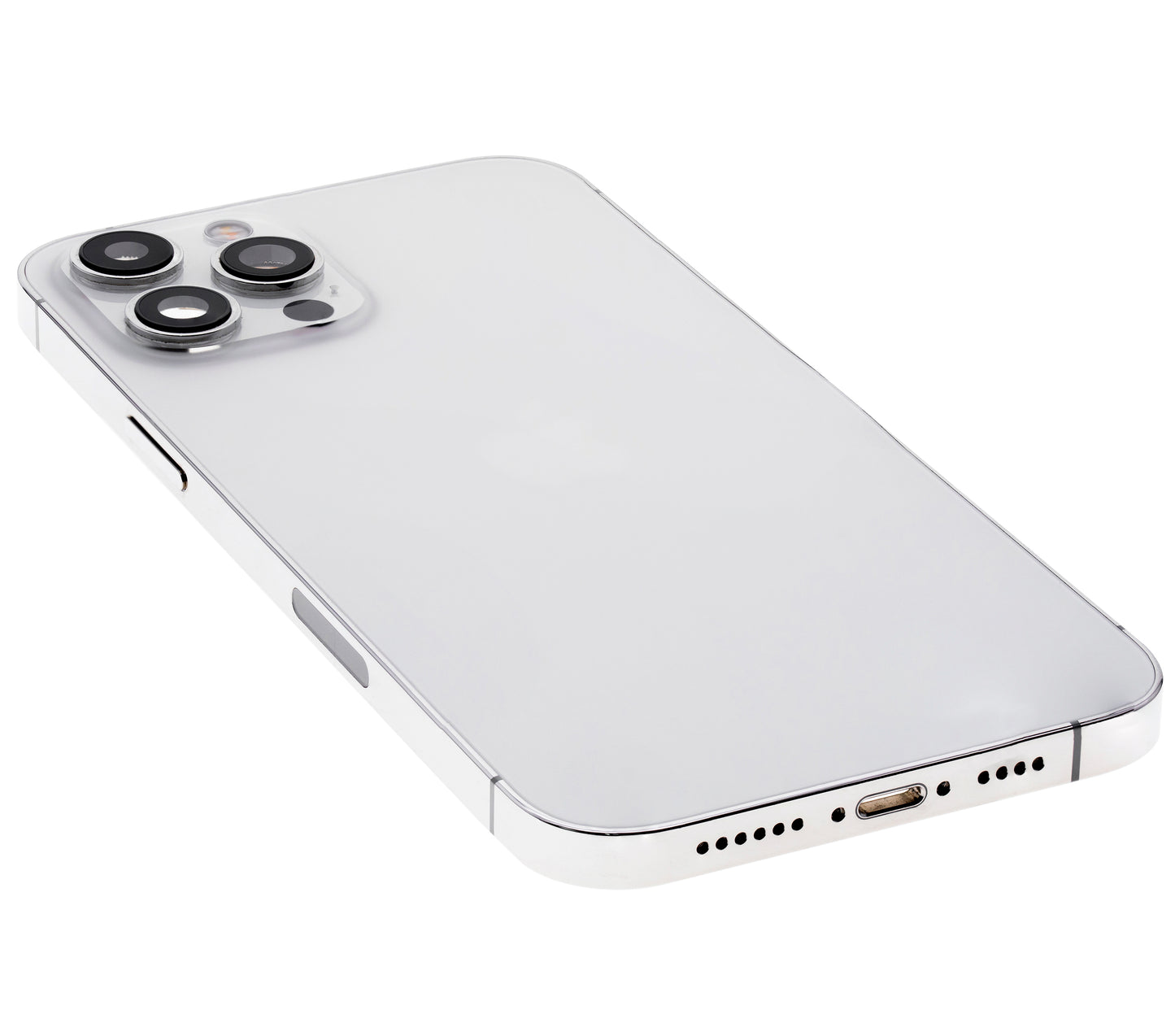 Back Housing W/ Small Parts For iPhone 12 Pro (US Version) (Used OEM Pull: Grade C) (Silver)
