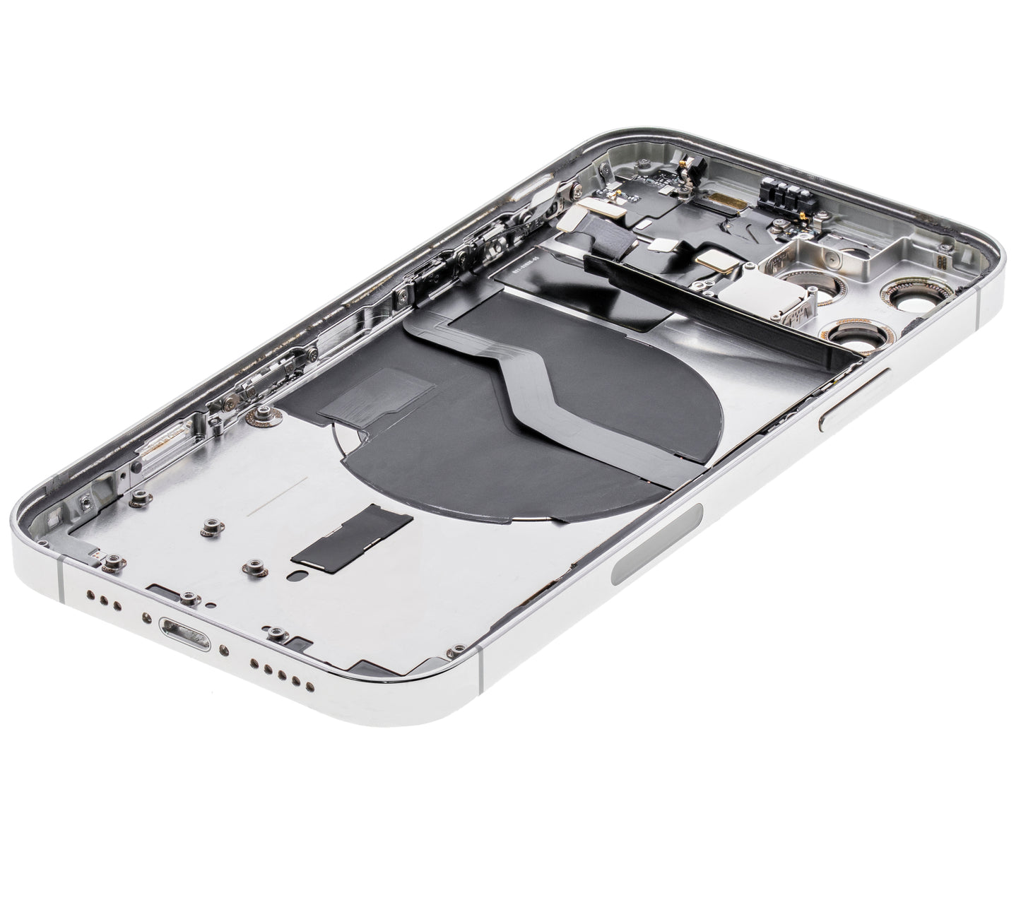 Back Housing W/ Small Parts For iPhone 12 Pro (US Version) (Used OEM Pull: Grade B) (Silver)