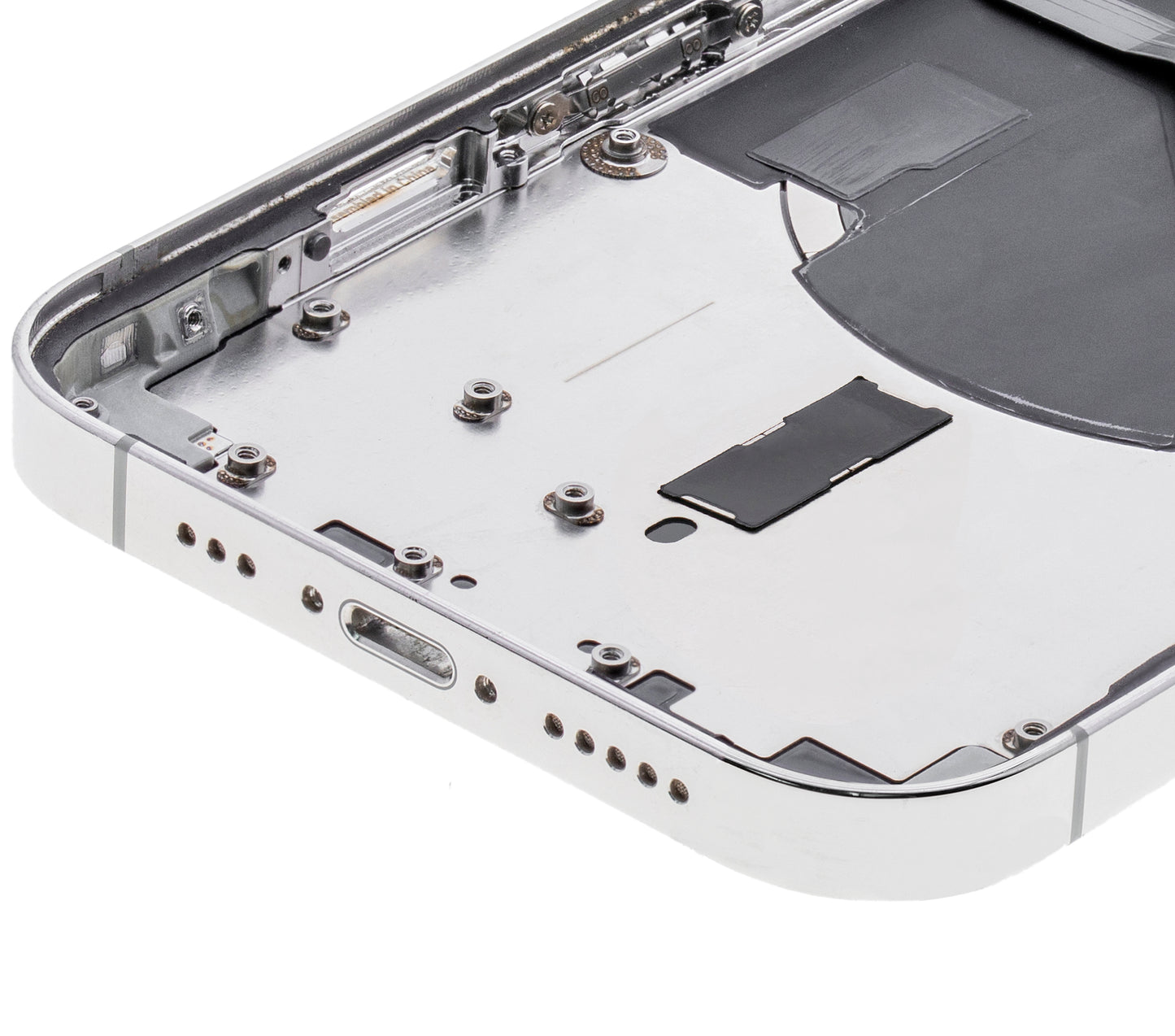 Back Housing W/ Small Parts For iPhone 12 Pro (US Version) (Used OEM Pull: Grade A) (Silver)