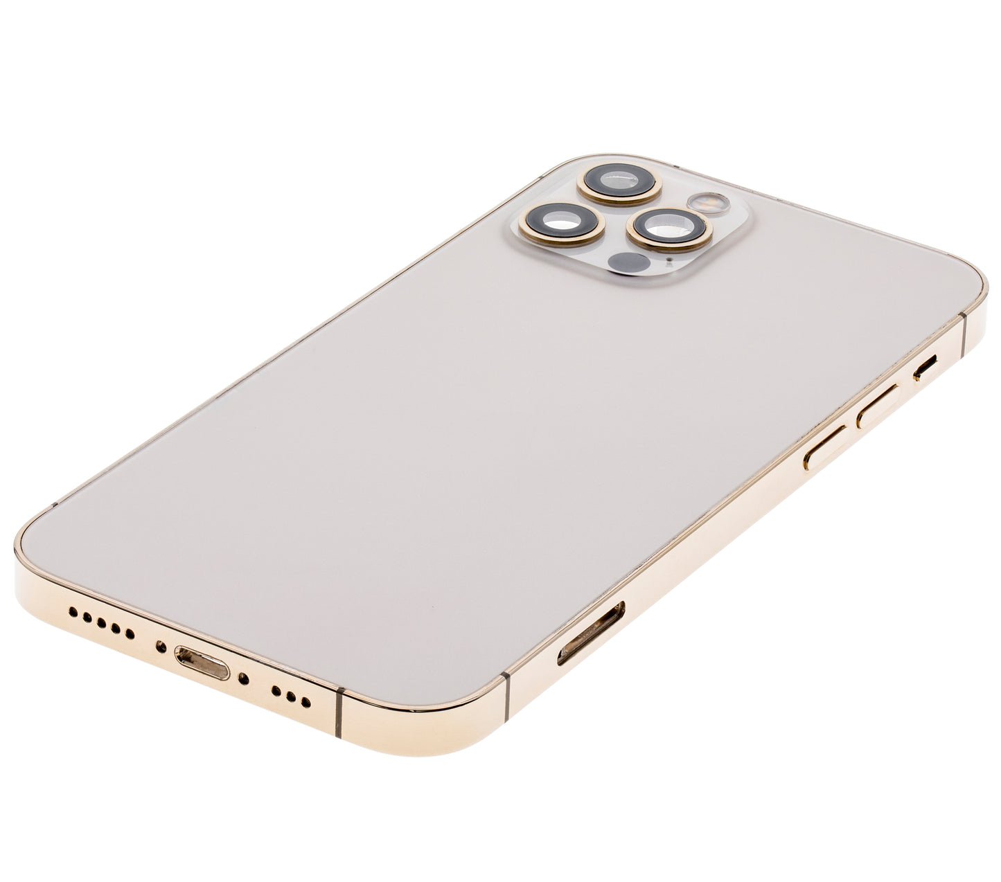 Back Housing W/ Small Parts For iPhone 12 Pro (US Version) (Used OEM Pull: Grade C) (Gold)