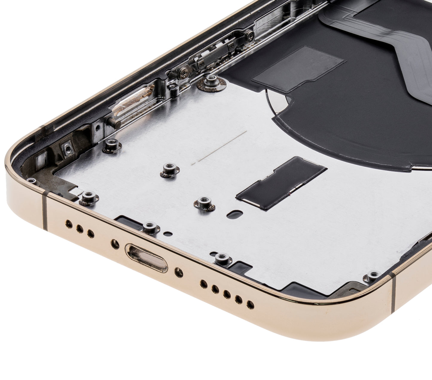 Back Housing W/ Small Parts For iPhone 12 Pro (EU / Global Version) (Used OEM Pull: Grade B) (Gold)