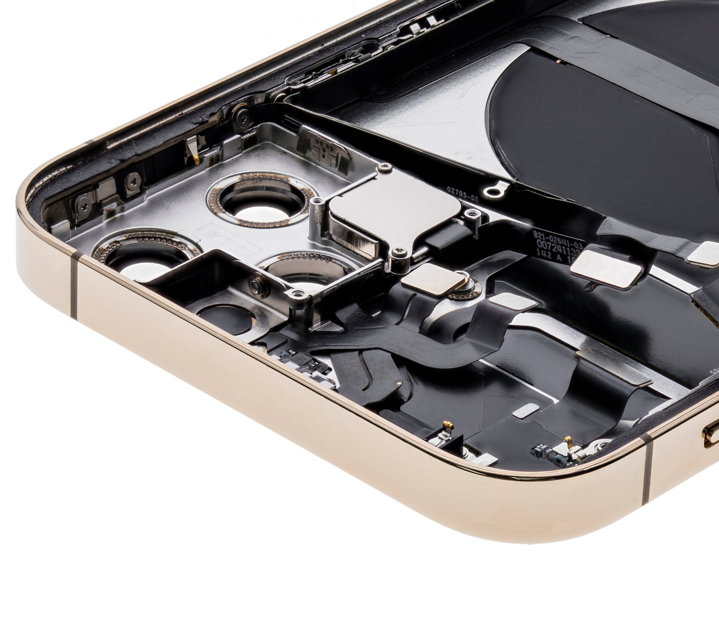 Back Housing W/ Small Parts For iPhone 12 Pro (EU / Global Version) (Used OEM Pull: Grade B) (Gold)