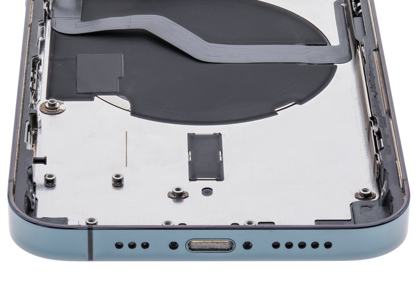 Back Housing W/ Small Parts For iPhone 12 Pro (EU / Global Version) (Used OEM Pull: Grade C) (Pacific Blue)