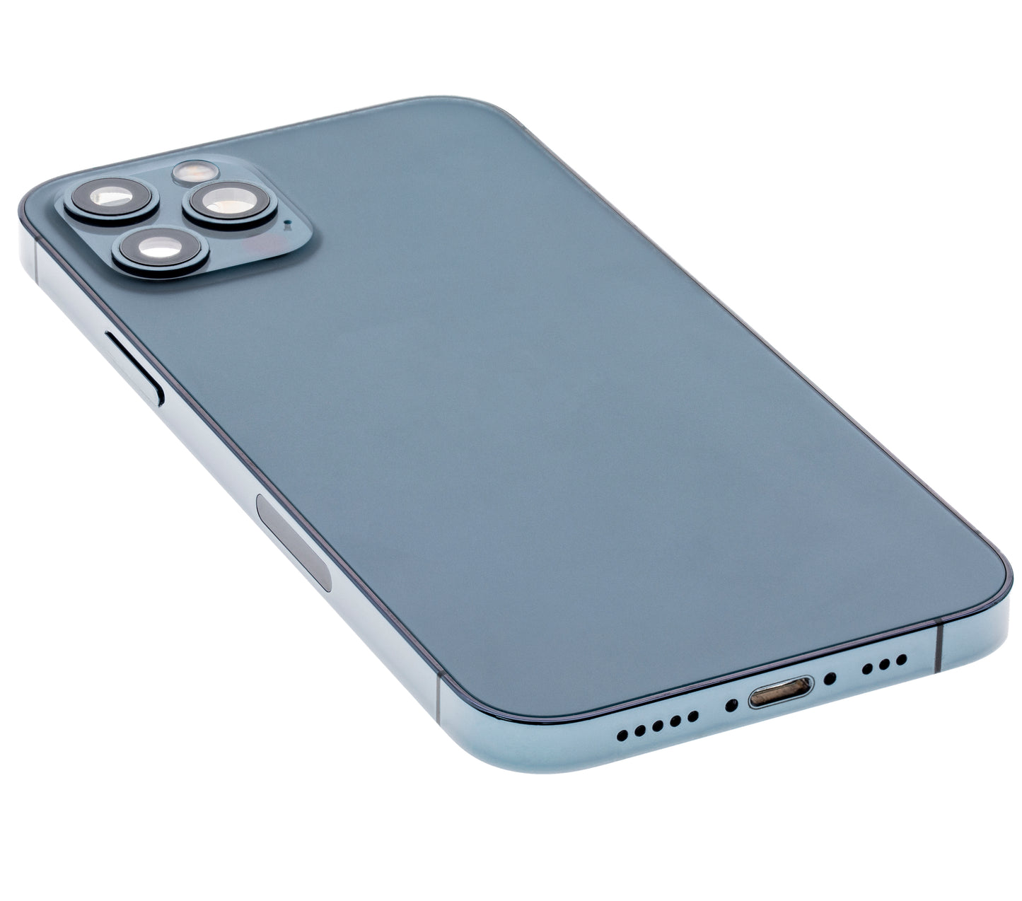 Back Housing W/ Small Parts For iPhone 12 Pro (EU / Global Version) (Used OEM Pull: Grade C) (Pacific Blue)