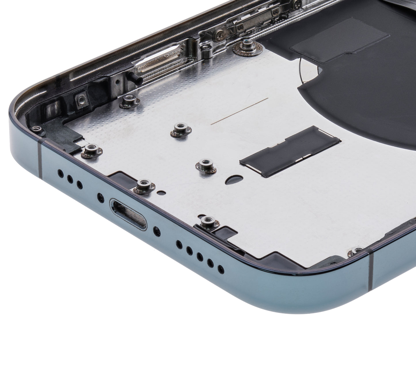 Back Housing W/ Small Parts For iPhone 12 Pro (US Version) (Used OEM Pull: Grade C) (Pacific Blue)