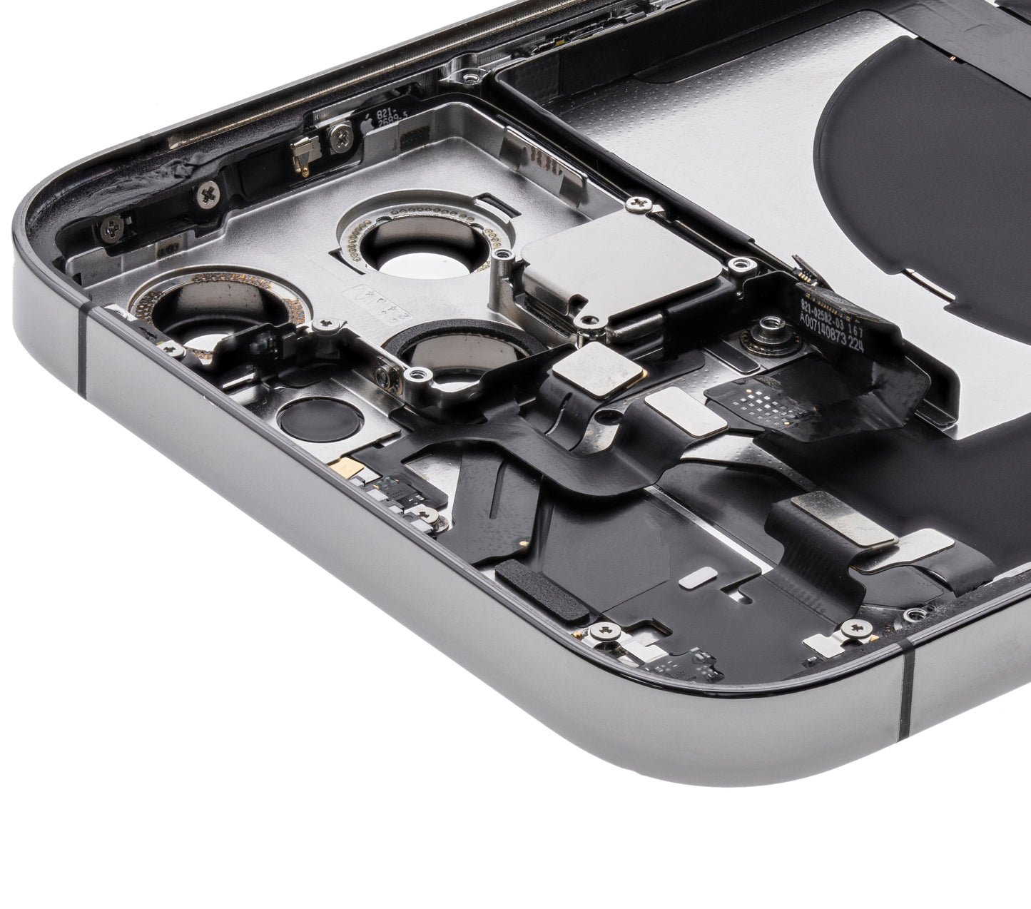 Back Housing W/ Small Parts For iPhone 12 Pro Max (US Version) (Used OEM Pull: Grade A) (Graphite)