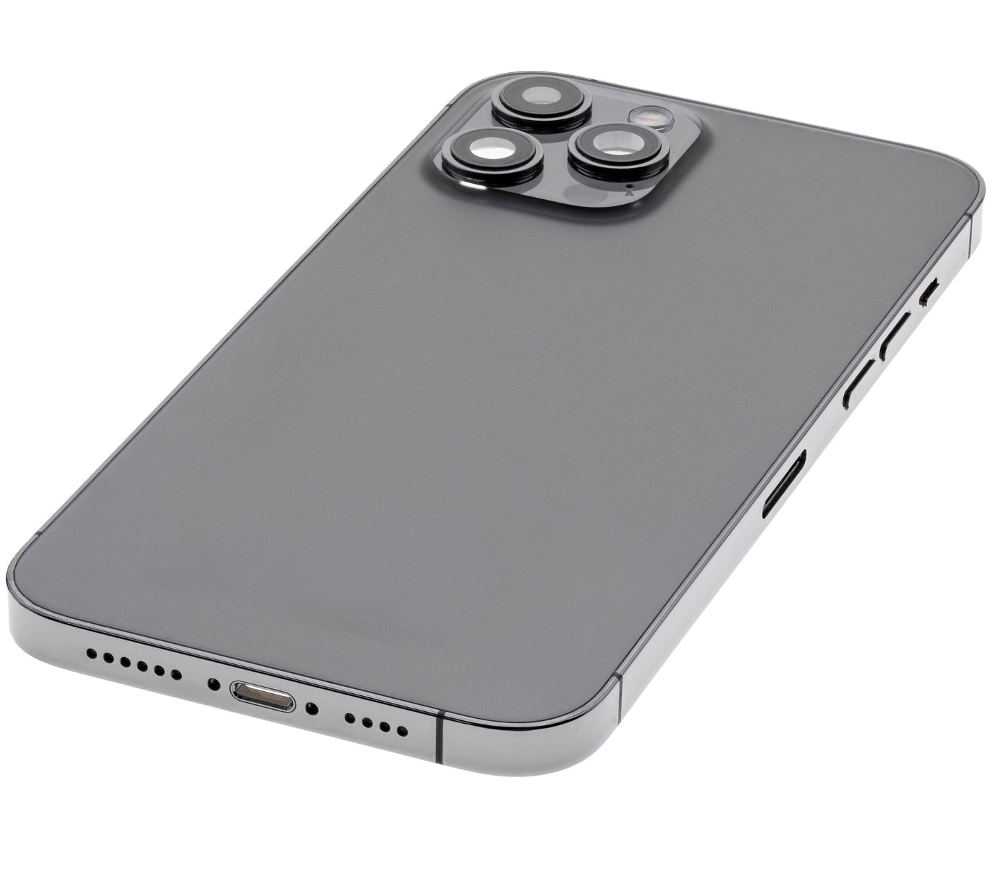 Back Housing W/ Small Parts For iPhone 12 Pro Max (US Version) (Used OEM Pull: Grade A) (Graphite)