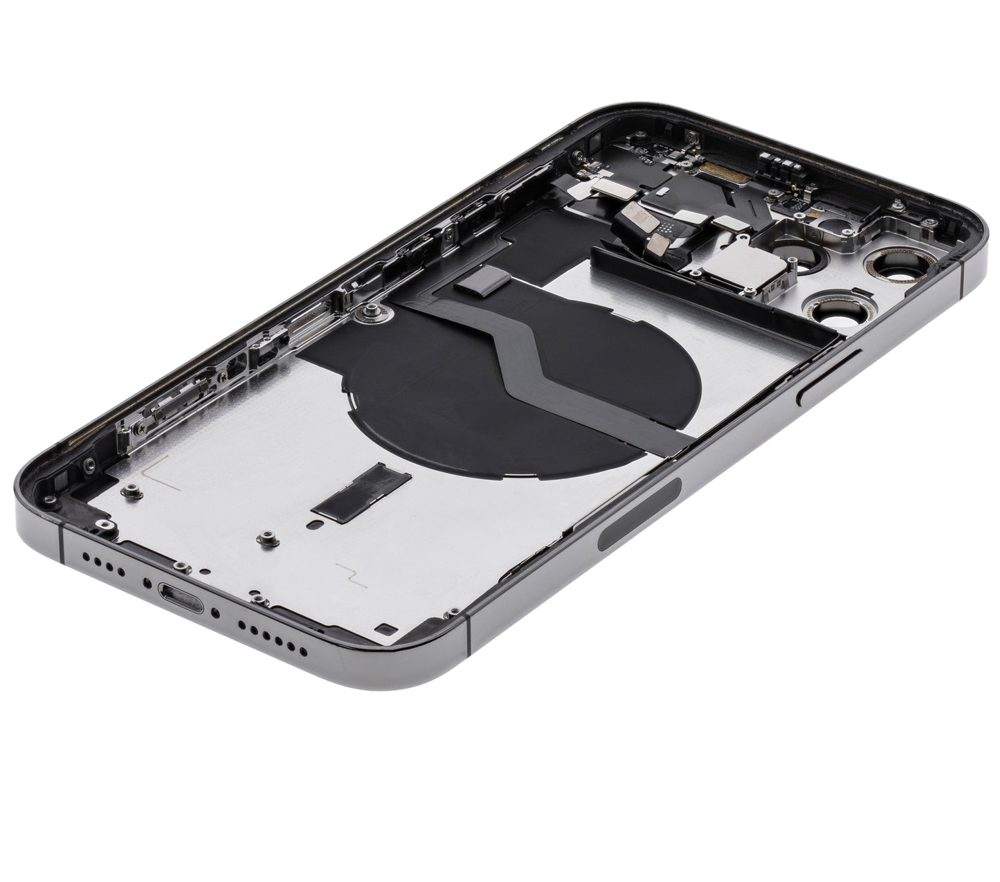 Back Housing W/ Small Parts For iPhone 12 Pro Max (US Version) (Used OEM Pull: Grade A) (Graphite)