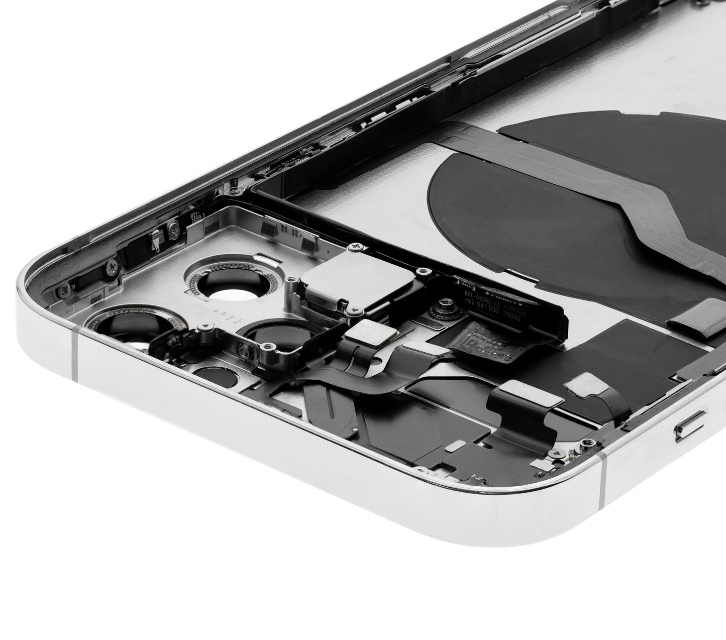 Back Housing W/ Small Parts For iPhone 12 Pro Max (US Version) (Used OEM Pull: Grade B) (Silver)