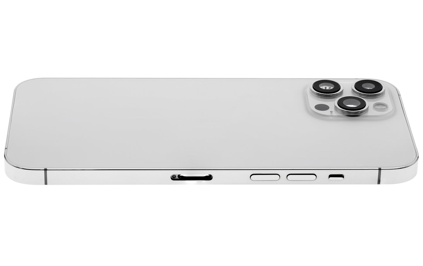Back Housing W/ Small Parts For iPhone 12 Pro Max (US Version) (Used OEM Pull: Grade B) (Silver)