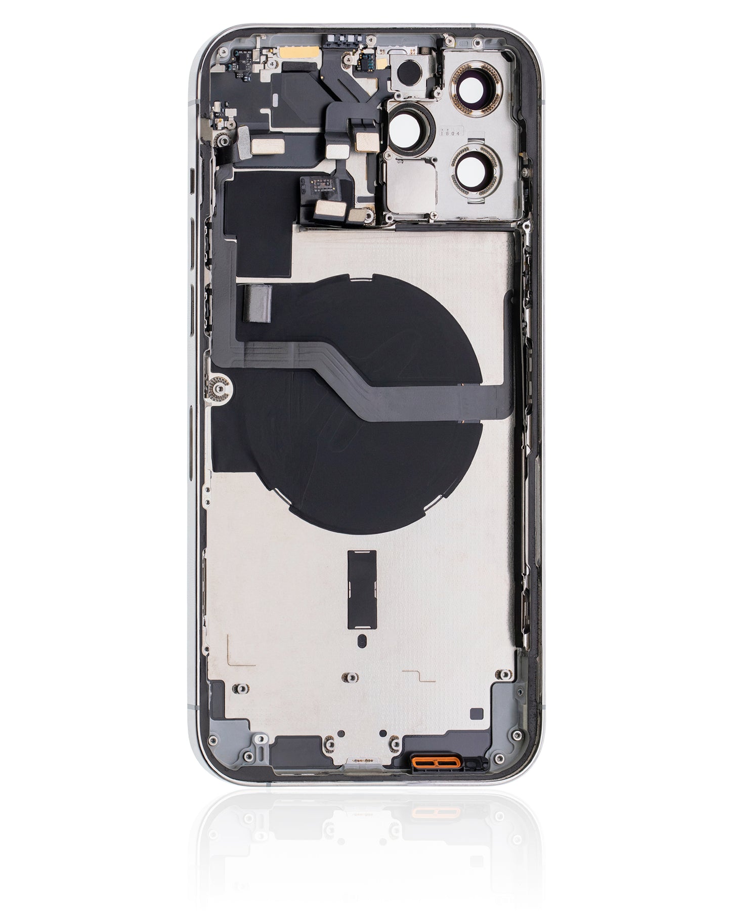 Back Housing W/ Small Parts For iPhone 12 Pro Max (US Version) (Used OEM Pull: Grade B) (Silver)