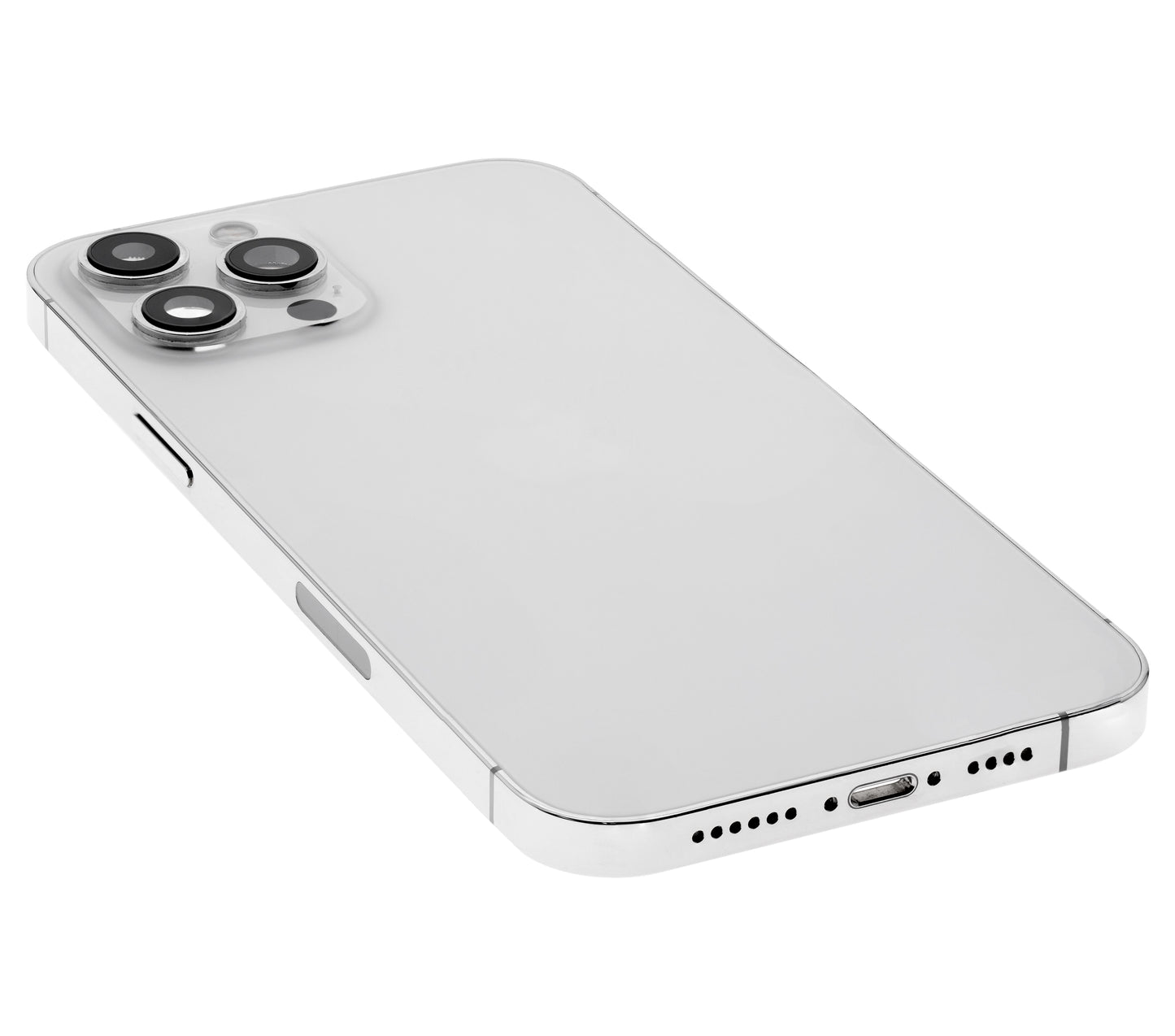 Back Housing W/ Small Parts For iPhone 12 Pro Max (US Version) (Used OEM Pull: Grade B) (Silver)