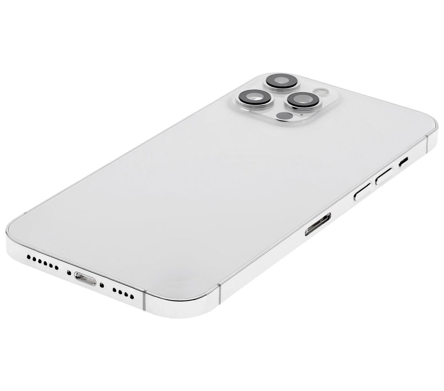 Back Housing W/ Small Parts For iPhone 12 Pro Max (US Version) (Used OEM Pull: Grade B) (Silver)