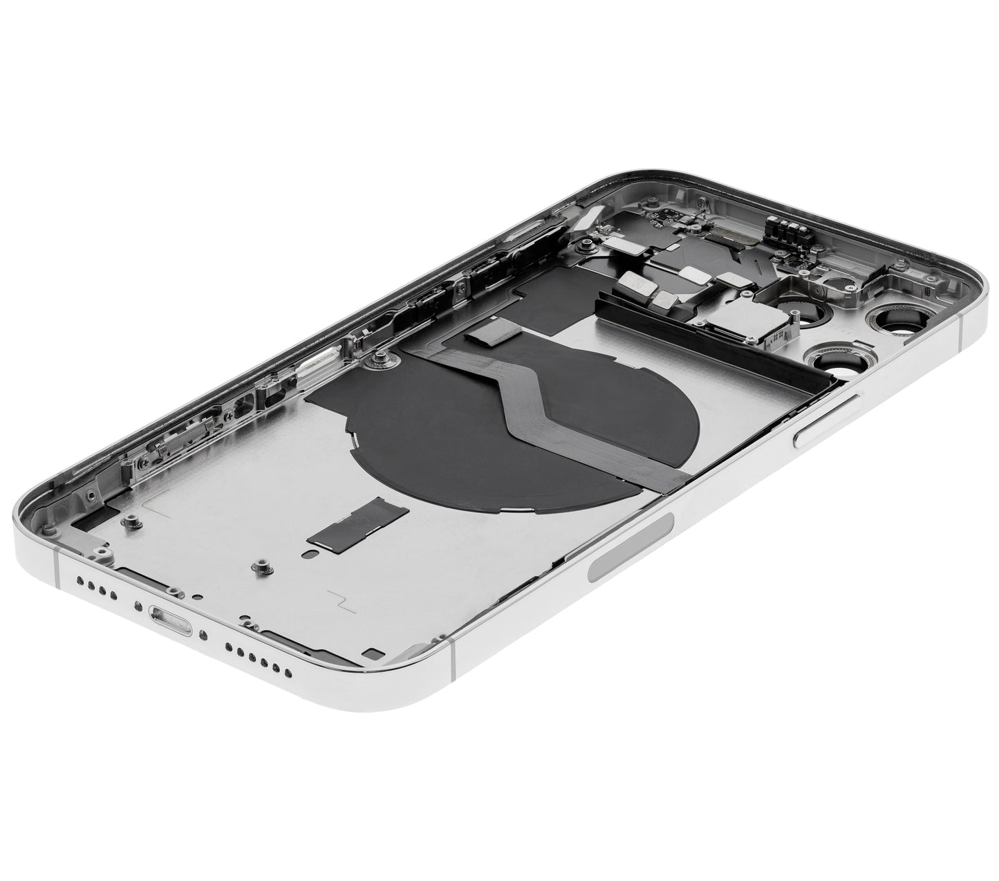 Back Housing W/ Small Parts For iPhone 12 Pro Max (US Version) (Used OEM Pull: Grade B) (Silver)