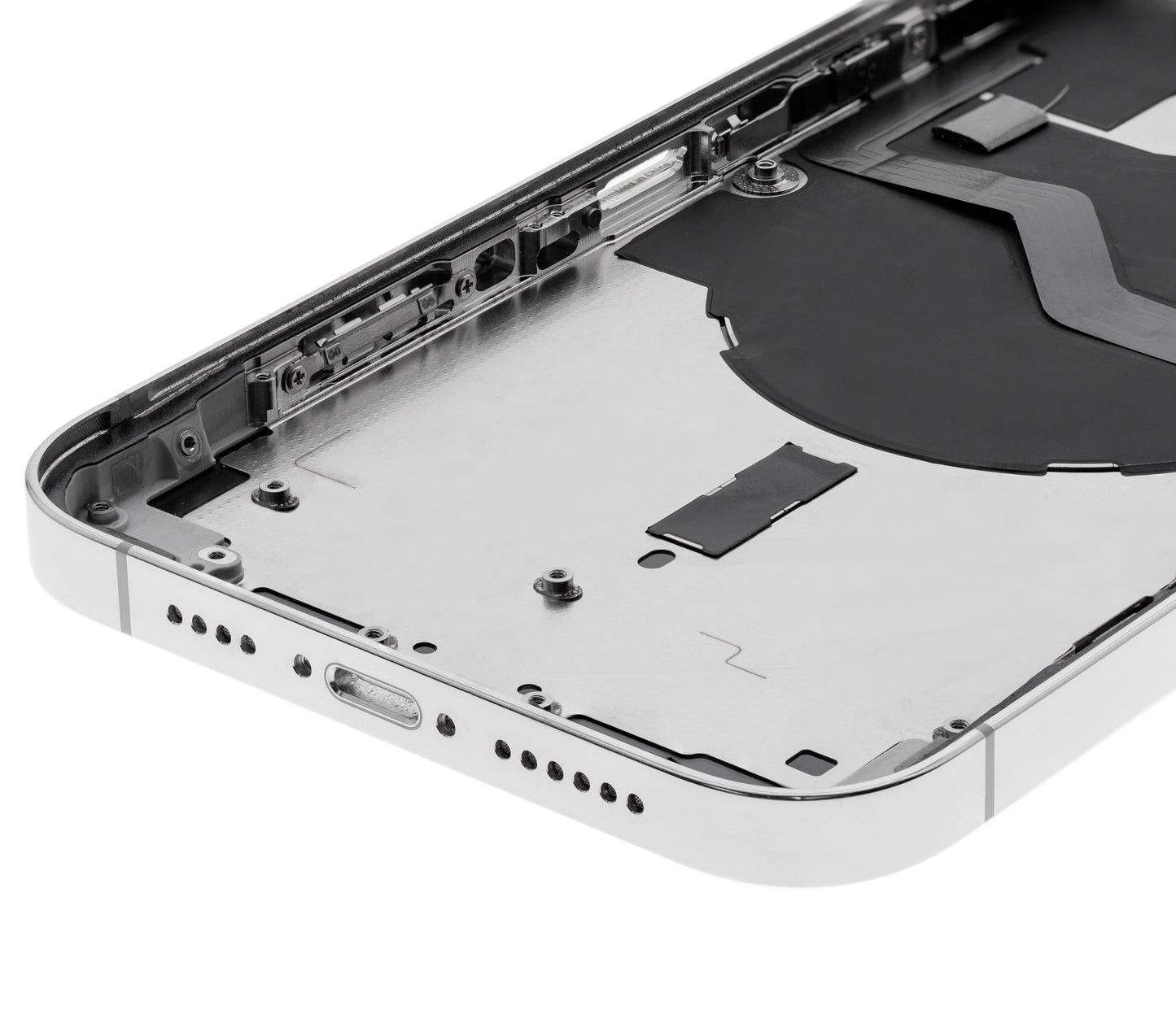 Back Housing W/ Small Parts For iPhone 12 Pro Max (US Version) (Used OEM Pull: Grade B) (Silver)