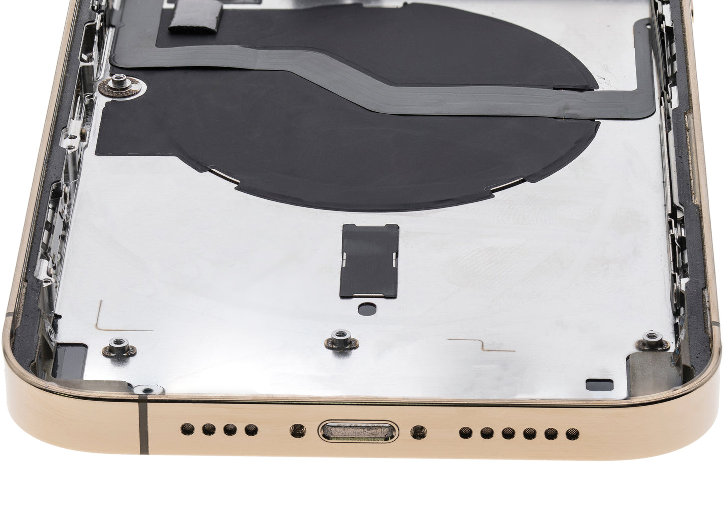 Back Housing W/ Small Parts For iPhone 12 Pro Max (US Version) (Used OEM Pull: Grade B) (Gold)