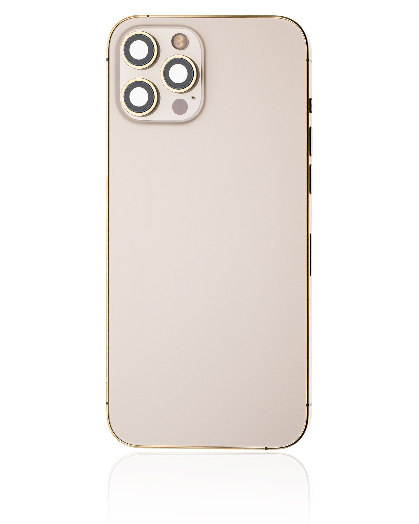 Back Housing W/ Small Parts For iPhone 12 Pro Max (EU / Global Version) (Used OEM Pull: Grade C) (Gold)