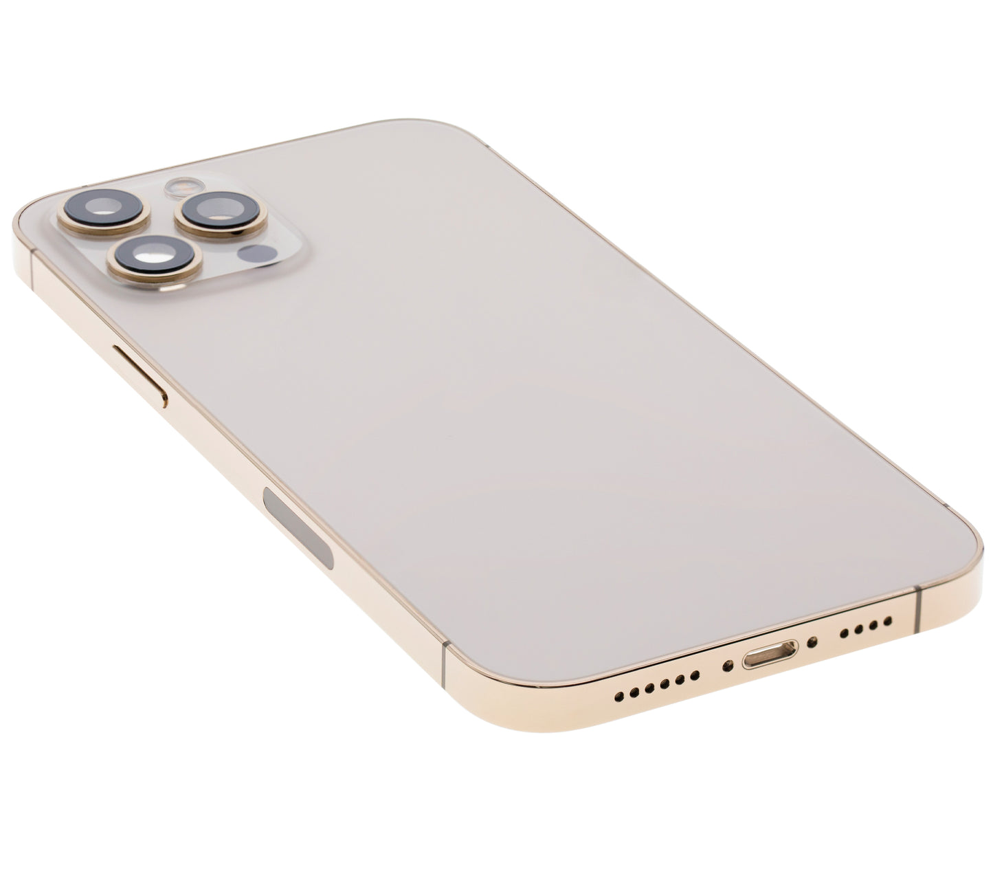 Back Housing W/ Small Parts For iPhone 12 Pro Max (US Version) (Used OEM Pull: Grade B) (Gold)