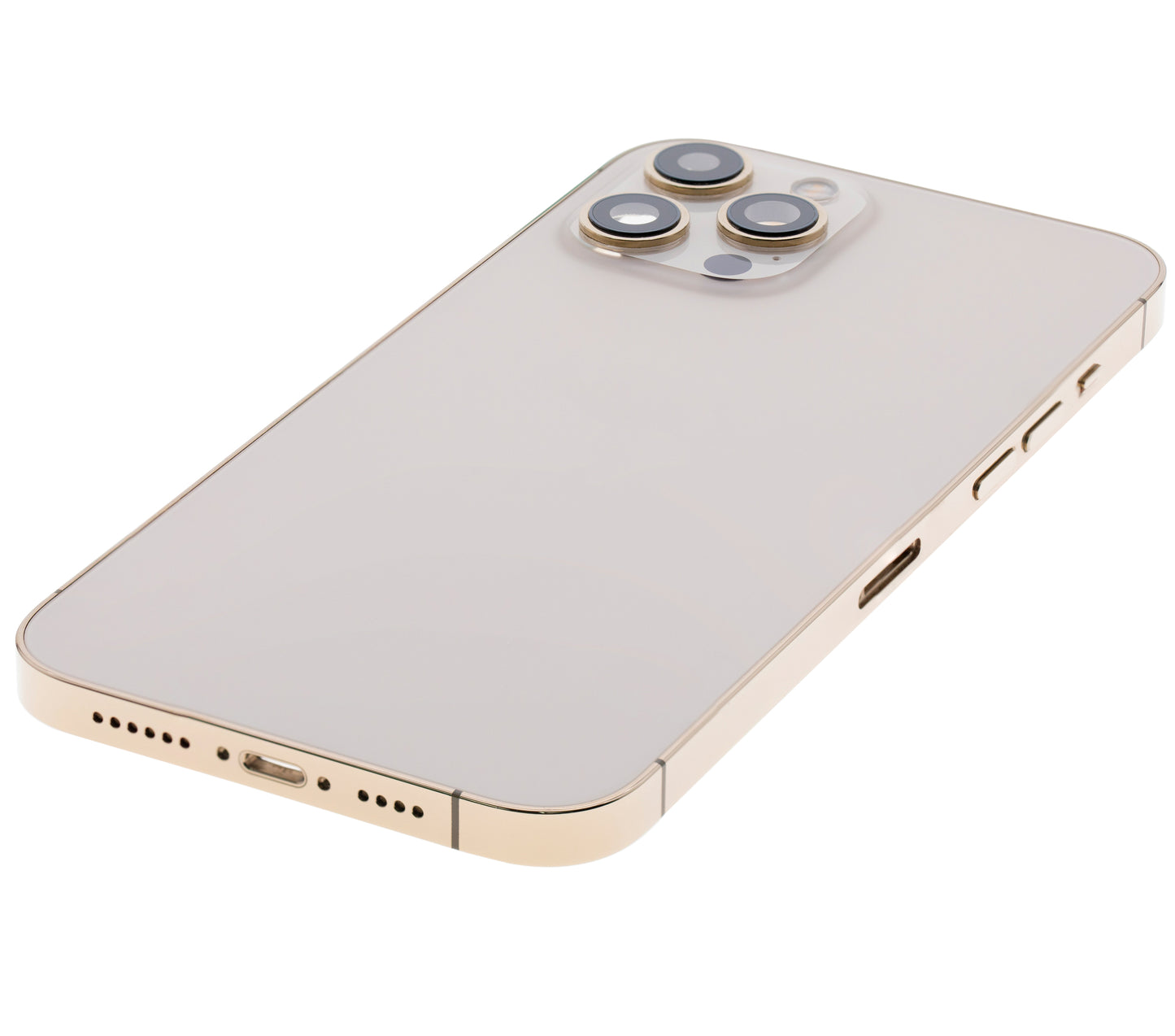 Back Housing W/ Small Parts For iPhone 12 Pro Max (EU / Global Version) (Used OEM Pull: Grade C) (Gold)