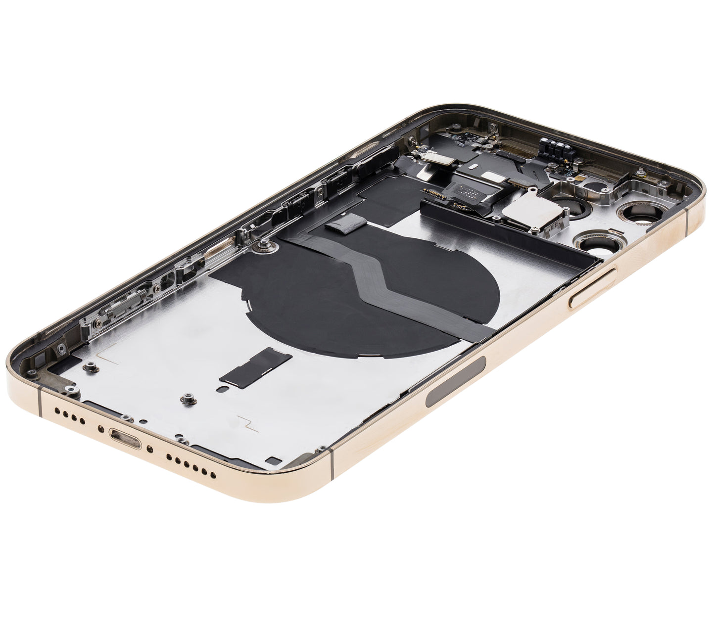 Back Housing W/ Small Parts For iPhone 12 Pro Max (EU / Global Version) (Used OEM Pull: Grade C) (Gold)