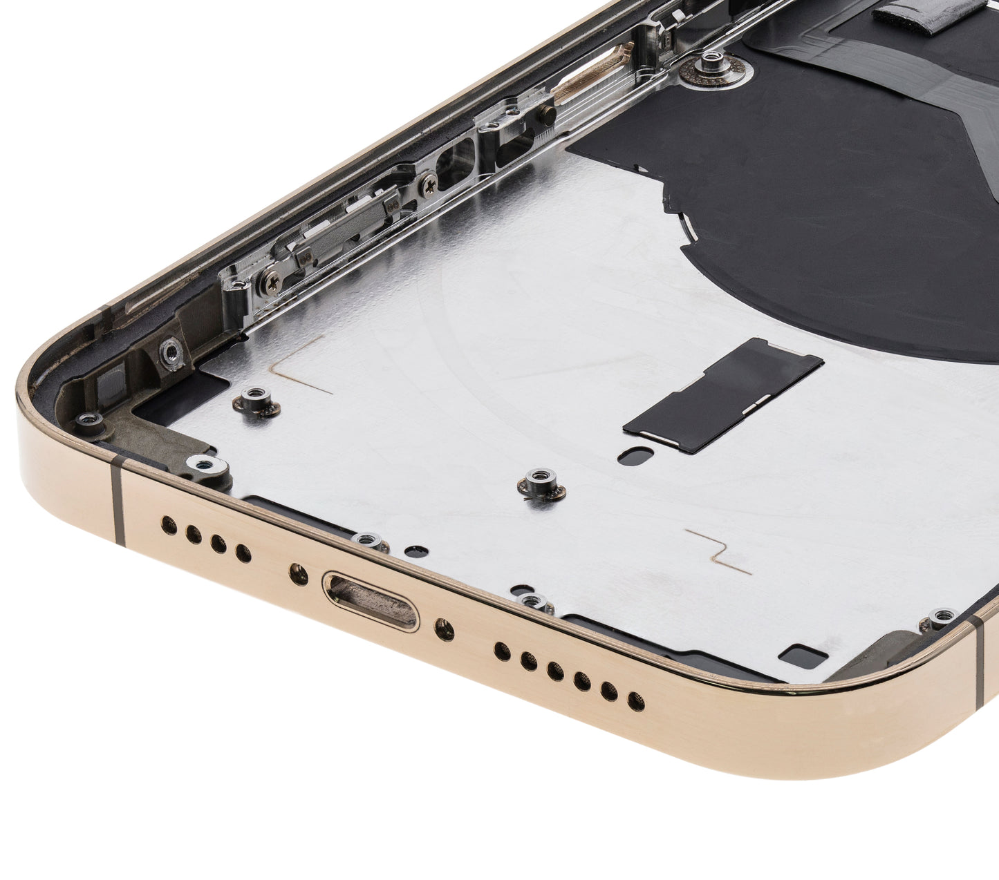 Back Housing W/ Small Parts For iPhone 12 Pro Max (US Version) (Used OEM Pull: Grade A) (Gold)