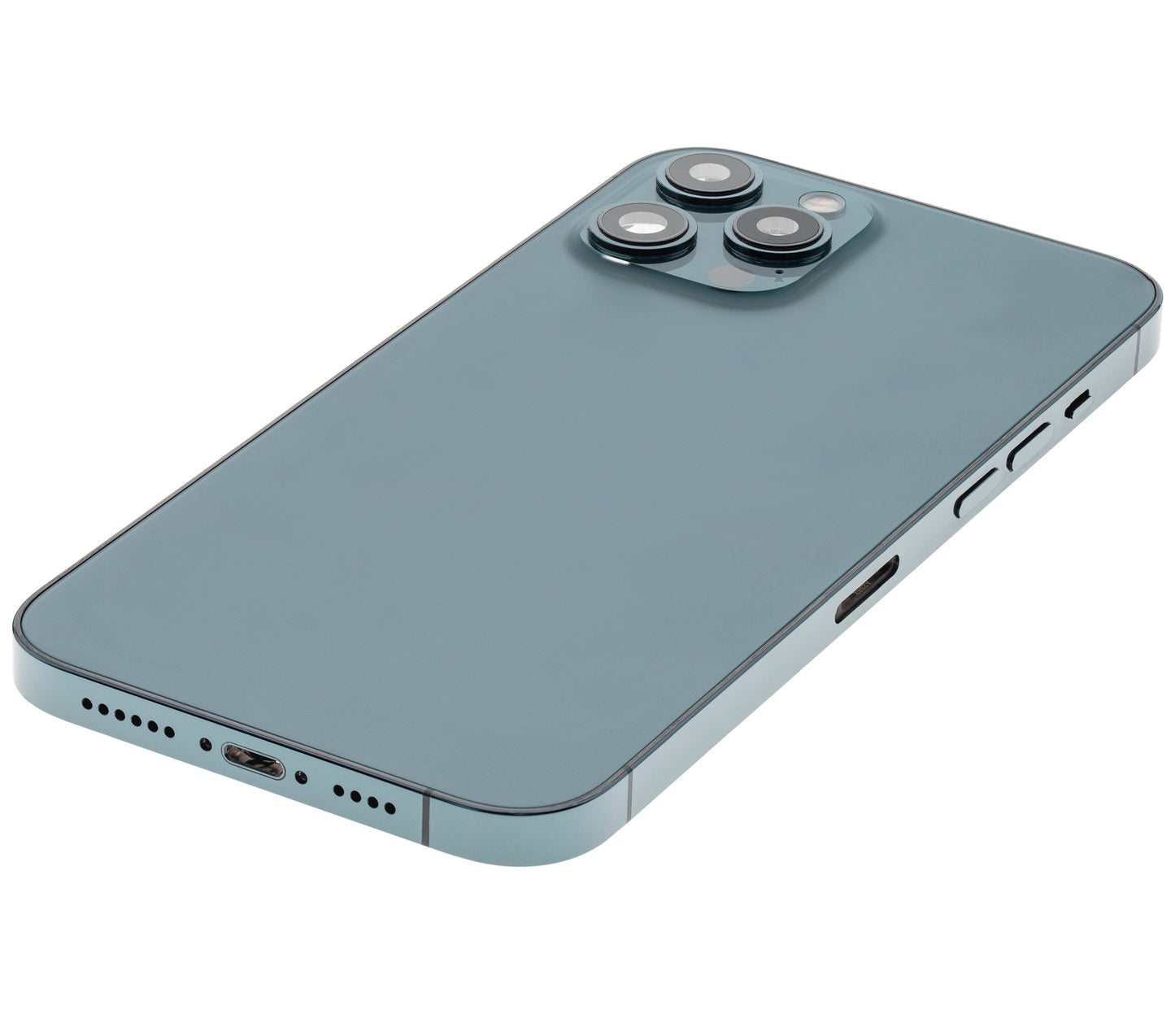Back Housing W/ Small Parts For iPhone 12 Pro Max (EU / Global Version) (Used OEM Pull: Grade A) (Pacific Blue)