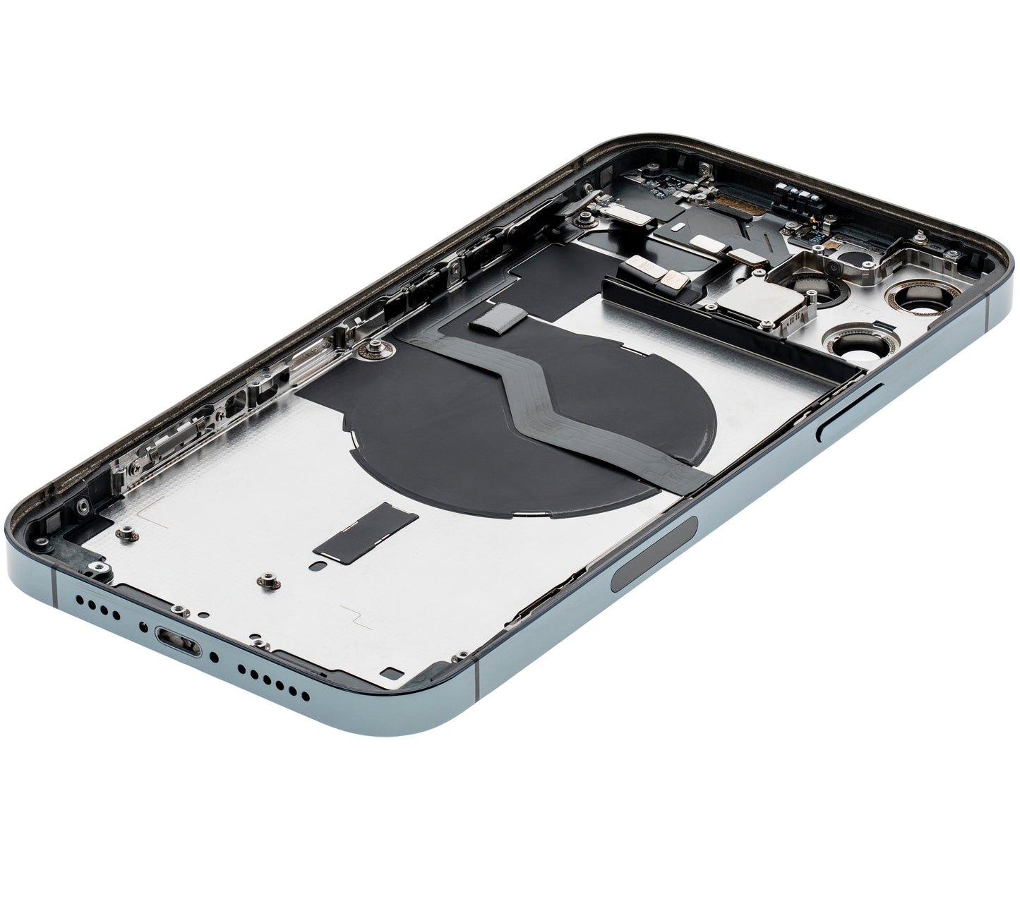 Back Housing W/ Small Parts For iPhone 12 Pro Max (US Version) (Used OEM Pull: Grade A) (Pacific Blue)