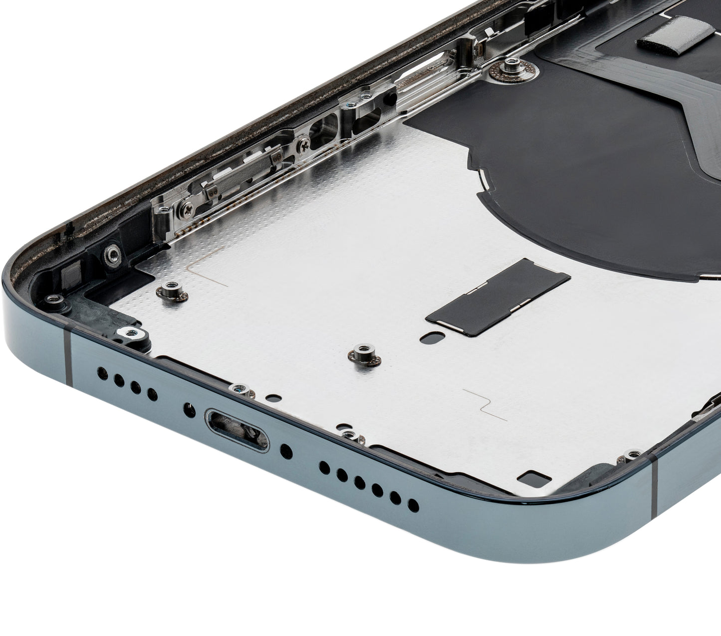 Back Housing W/ Small Parts For iPhone 12 Pro Max (EU / Global Version) (Used OEM Pull: Grade A) (Pacific Blue)