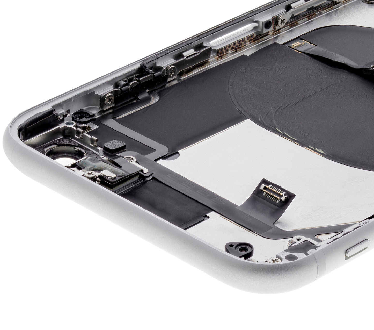 Back Housing W/ Small Components Pre-Installed For iPhone SE (2020) (Used OEM Pull: Grade C) (White)