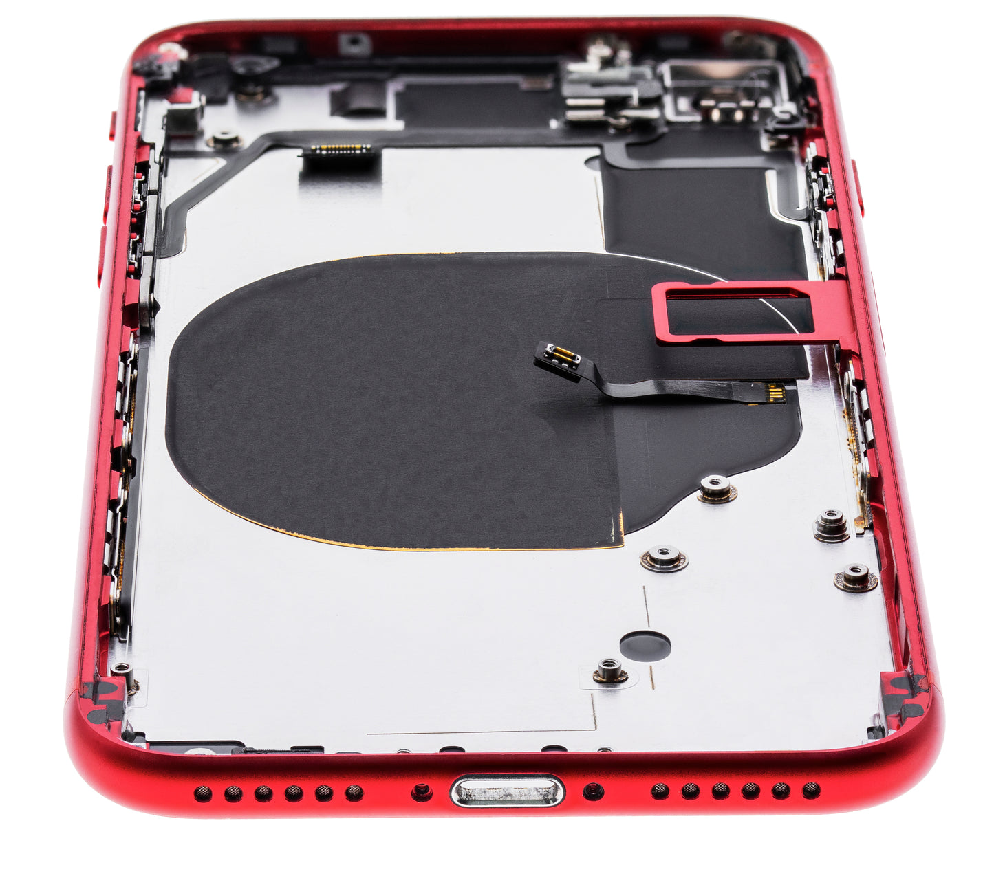 Back Housing W/ Small Components Pre-Installed For iPhone SE (2020) (Used OEM Pull: Grade C) (Red)