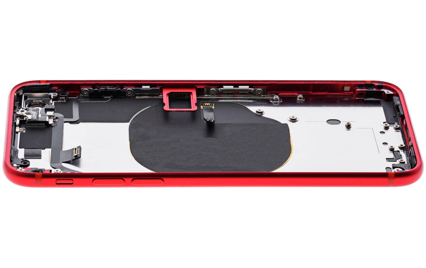 Back Housing W/ Small Components Pre-Installed For iPhone SE (2020) (Used OEM Pull: Grade B) (Red)