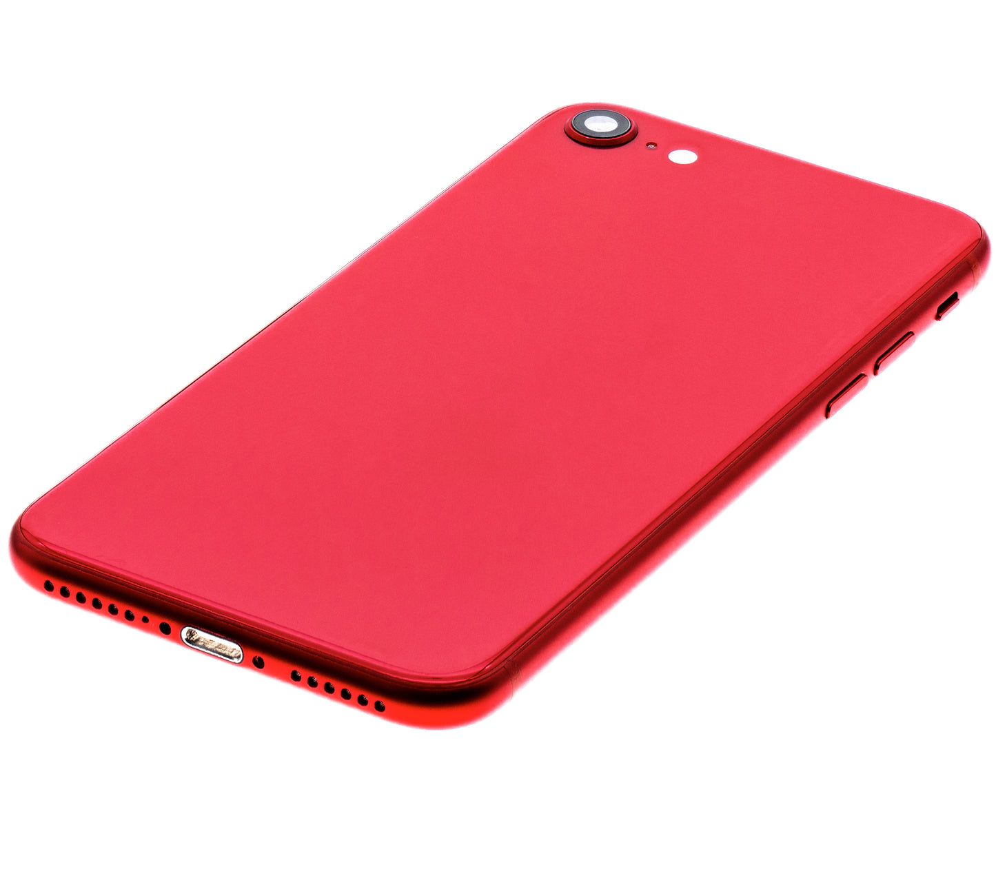 Back Housing W/ Small Components Pre-Installed For iPhone SE (2020) (Used OEM Pull: Grade B) (Red)